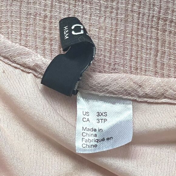 Divided by H&M | Women’s Pink Spaghetti Strap Tiered Crepe Dress Size XXXS - Picture 4 of 4